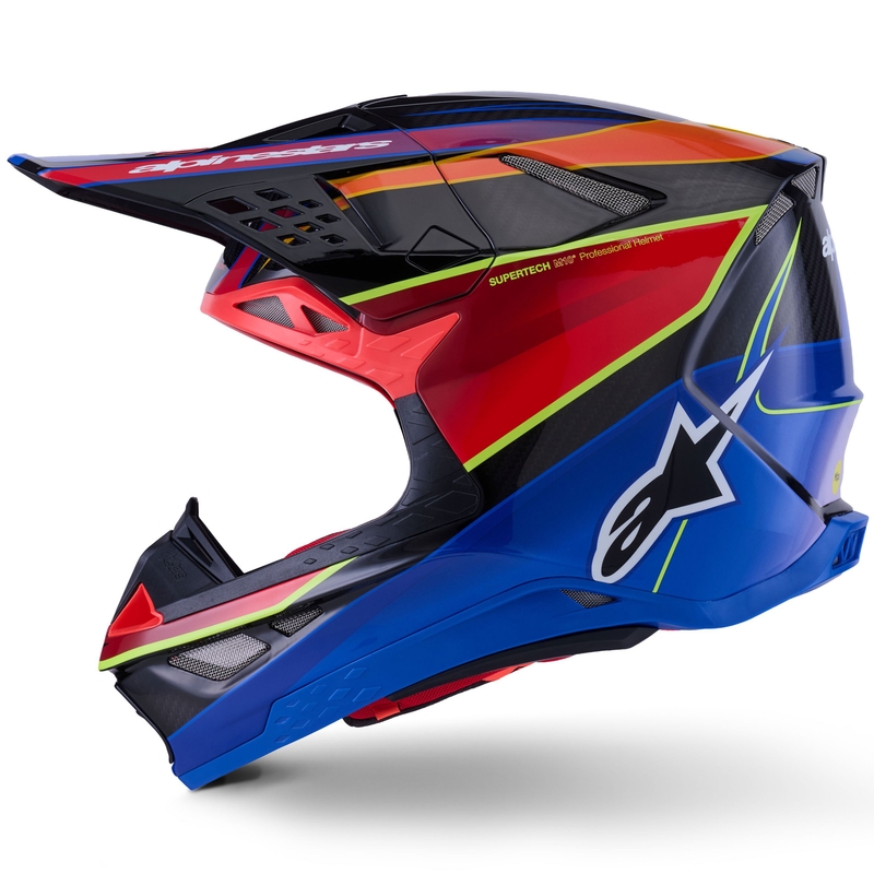 Alpinestars Supertech S-M10 Era crosshelm blauw-rood-fluo geel