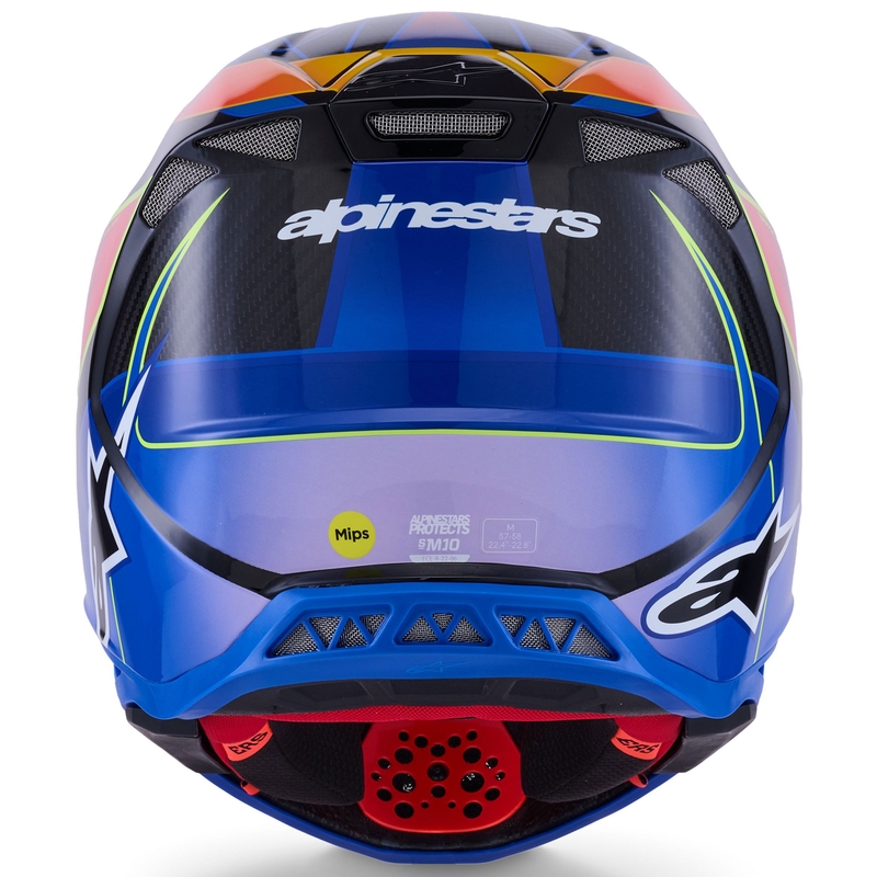 Alpinestars Supertech S-M10 Era crosshelm blauw-rood-fluo geel