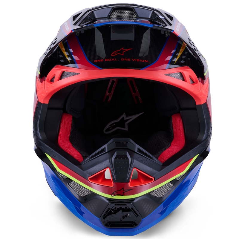 Alpinestars Supertech S-M10 Era crosshelm blauw-rood-fluo geel