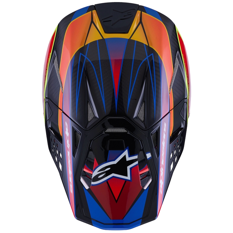 Alpinestars Supertech S-M10 Era crosshelm blauw-rood-fluo geel