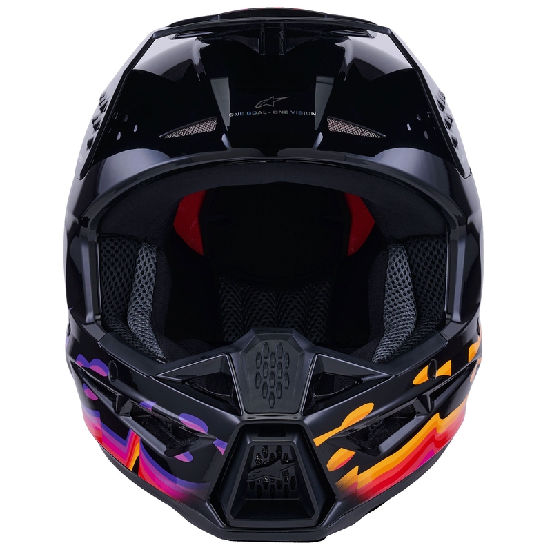 Alpinestars S-M3 Force crosshelm zwart-geel-rood-wit