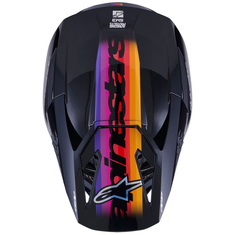 Alpinestars S-M3 Force crosshelm zwart-geel-rood-wit