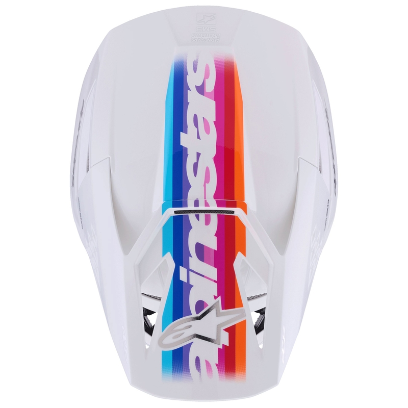 Alpinestars S-M3 Force crosshelm wit-geel-roze-paars