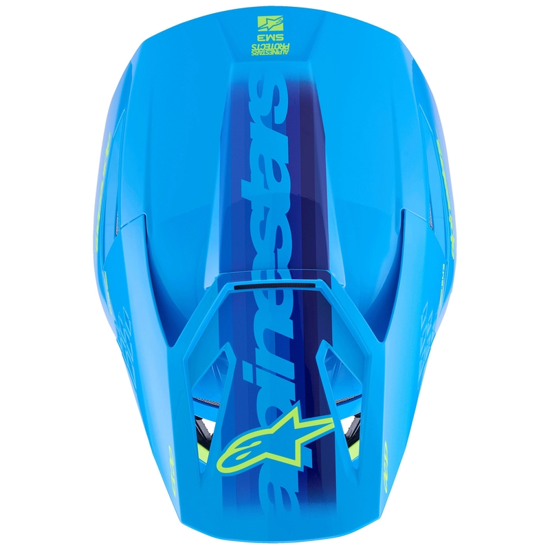 Alpinestars S-M3 Force crosshelm blauw-fluo geel