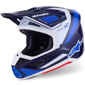 Alpinestars SM7 Rise crosshelm blauw-wit