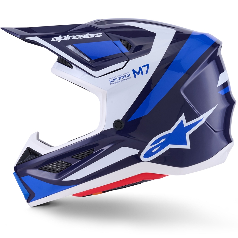 Alpinestars SM7 Rise crosshelm blauw-wit