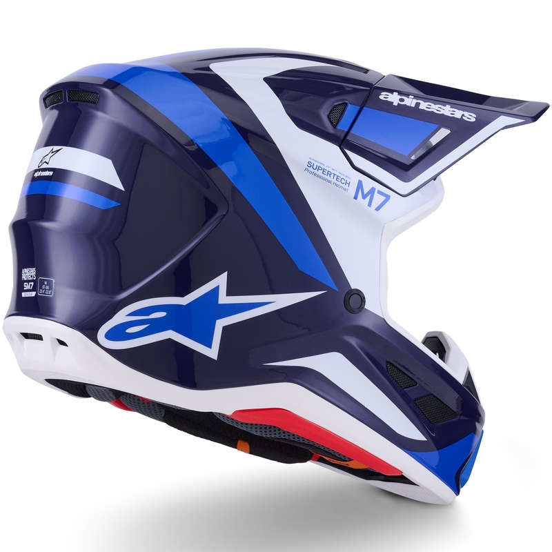Alpinestars SM7 Rise crosshelm blauw-wit