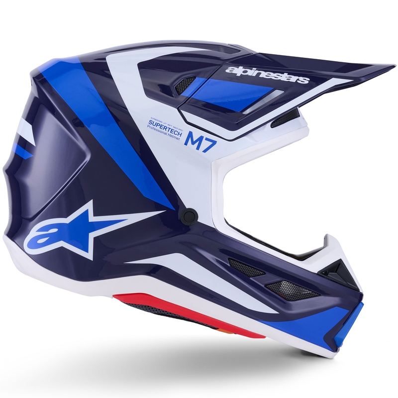 Alpinestars SM7 Rise crosshelm blauw-wit