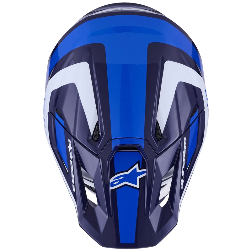 Alpinestars SM7 Rise crosshelm blauw-wit