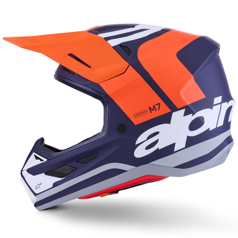 Alpinestars SM7 Core crosshelm mat oranje-blauw-wit