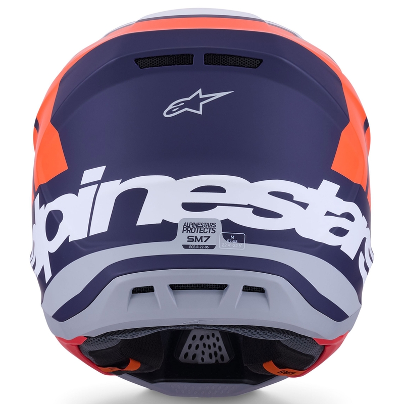 Alpinestars SM7 Core crosshelm mat oranje-blauw-wit