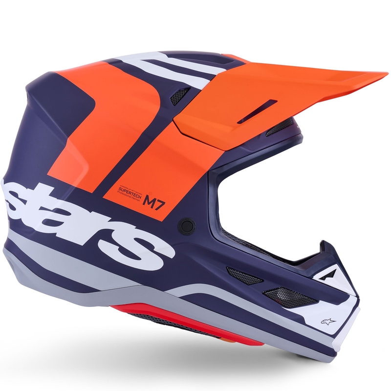 Alpinestars SM7 Core crosshelm mat oranje-blauw-wit