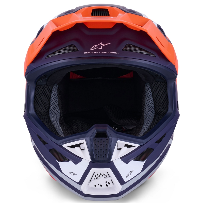Alpinestars SM7 Core crosshelm mat oranje-blauw-wit
