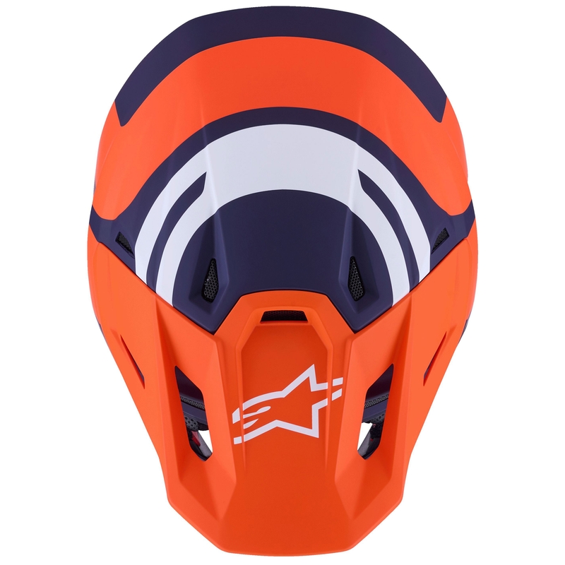 Alpinestars SM7 Core crosshelm mat oranje-blauw-wit