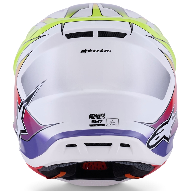 Alpinestars SM7 Fuse crosshelm wit-fluo geel-paars