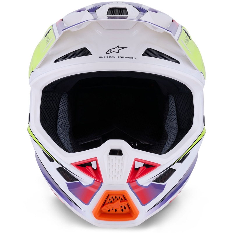 Alpinestars SM7 Fuse crosshelm wit-fluo geel-paars