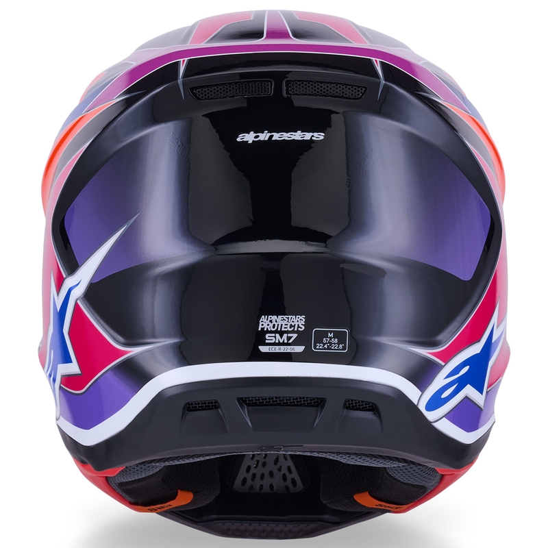 Alpinestars SM7 Fuse crosshelm blauw-paars-roze