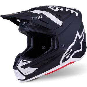 Alpinestars SM7 Dasher crosshelm mat zwart-wit