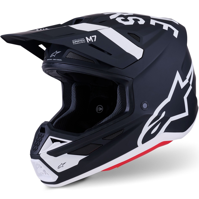 Alpinestars SM7 Dasher crosshelm mat zwart-wit
