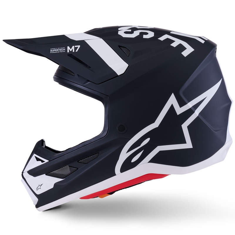 Alpinestars SM7 Dasher crosshelm mat zwart-wit