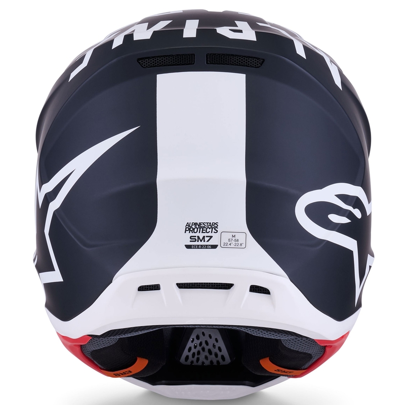 Alpinestars SM7 Dasher crosshelm mat zwart-wit