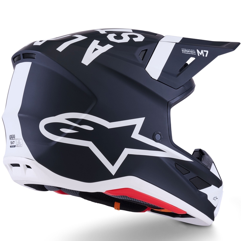 Alpinestars SM7 Dasher crosshelm mat zwart-wit