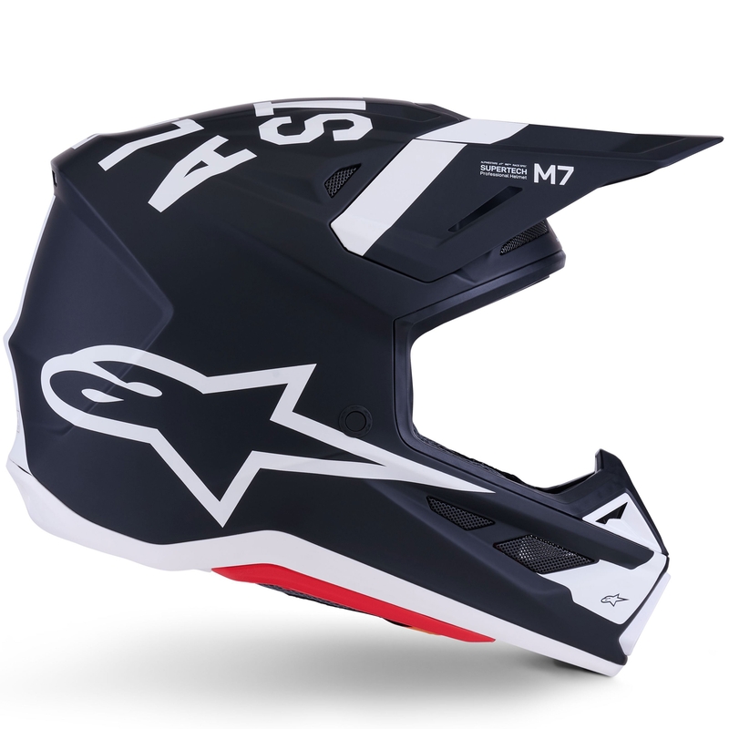 Alpinestars SM7 Dasher crosshelm mat zwart-wit