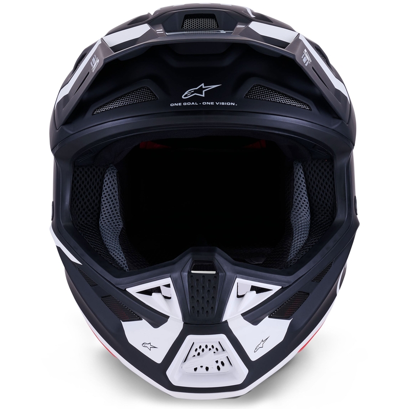 Alpinestars SM7 Dasher crosshelm mat zwart-wit