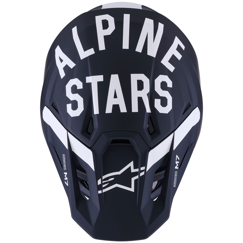 Alpinestars SM7 Dasher crosshelm mat zwart-wit