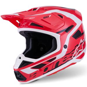 Alpinestars SM7 Deed crosshelm rood-zwart-wit