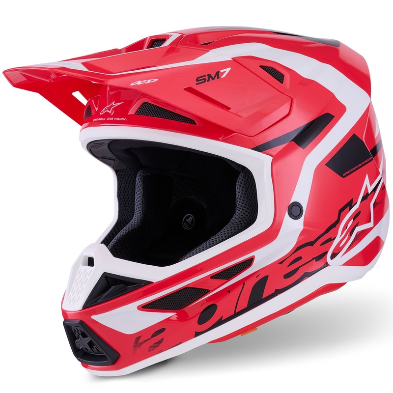 Alpinestars SM7 Deed crosshelm rood-zwart-wit