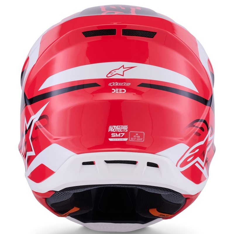 Alpinestars SM7 Deed crosshelm rood-zwart-wit