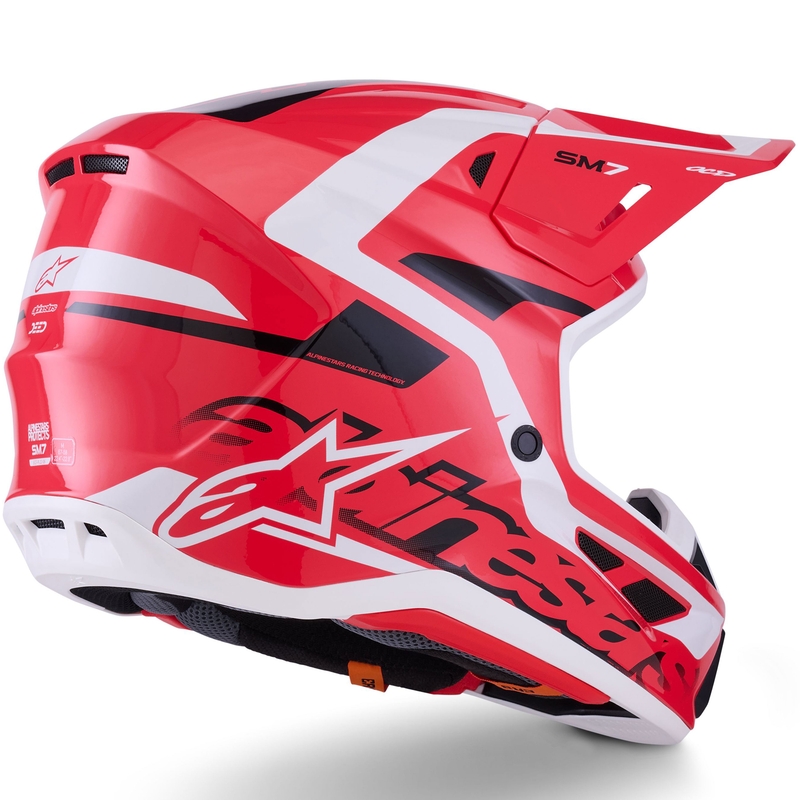 Alpinestars SM7 Deed crosshelm rood-zwart-wit