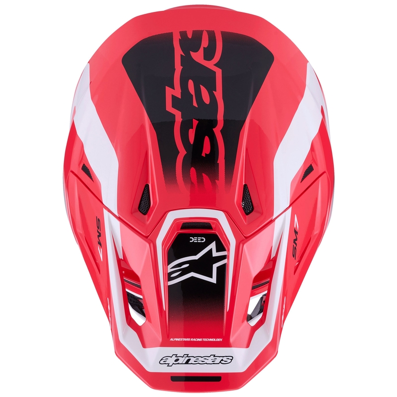 Alpinestars SM7 Deed crosshelm rood-zwart-wit