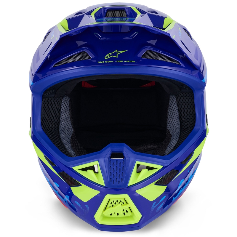 Alpinestars SM7 Deed crosshelm blauw-fluo geel