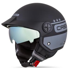 Cassida Handy Plus Chief open motorhelm grijs-zwart