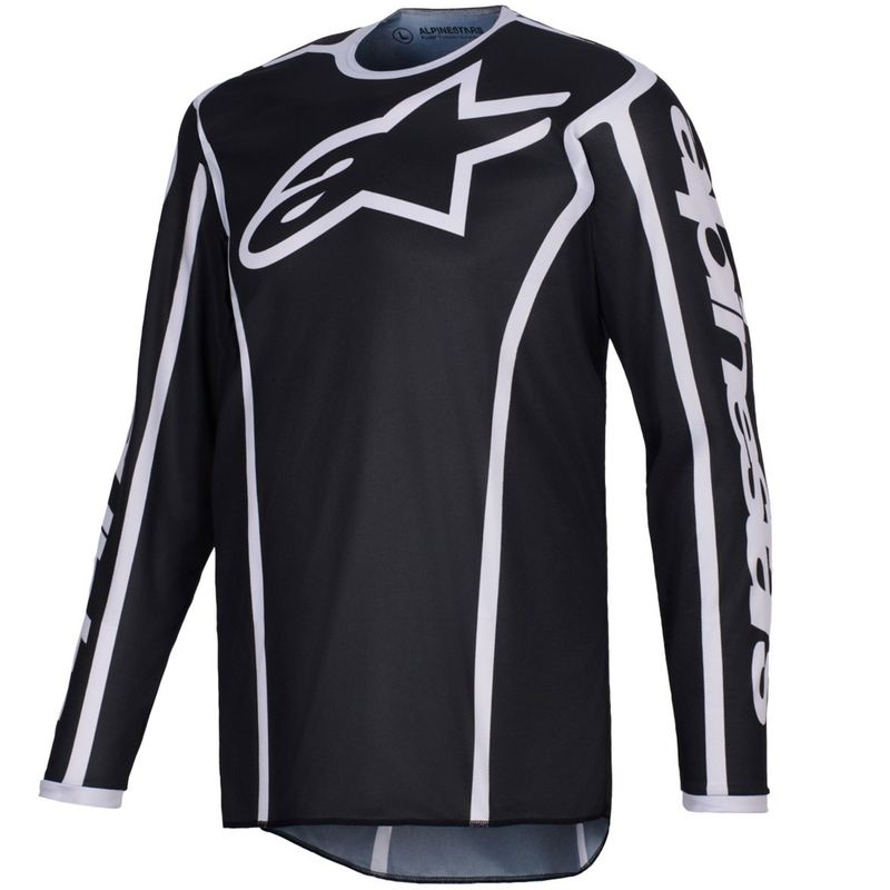 Alpinestars Fluid Apex motorcross shirt zwart-grijs