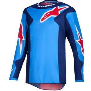 Alpinestars Fluid Grid motorcross shirt blauw-rood