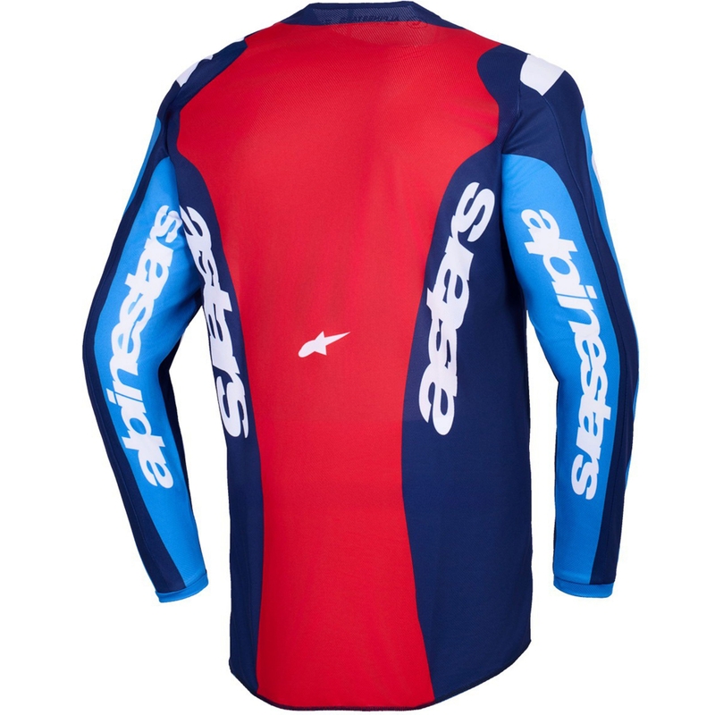 Alpinestars Fluid Grid motorcross shirt blauw-rood