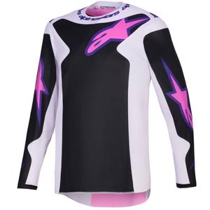 Alpinestars Fluid Grid motorcross shirt zwart-lichtgrijs-paars