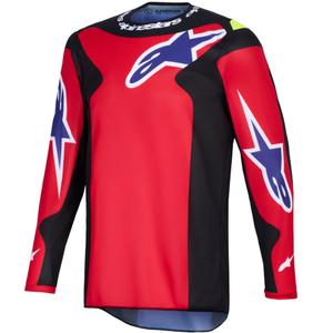 Alpinestars Fluid Grid motorcross shirt rood-zwart-paars-geel