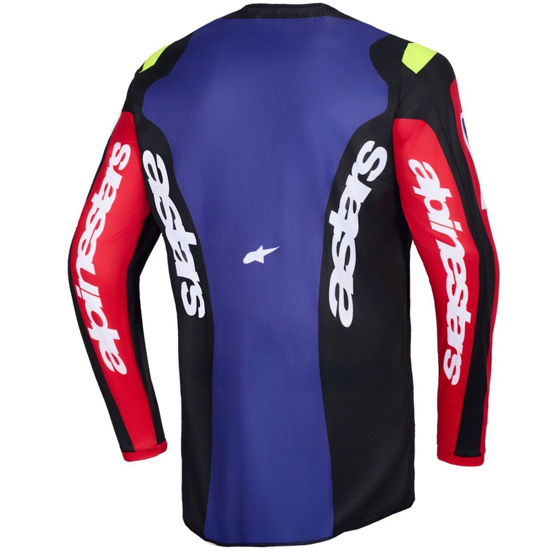 Alpinestars Fluid Grid motorcross shirt rood-zwart-paars-geel