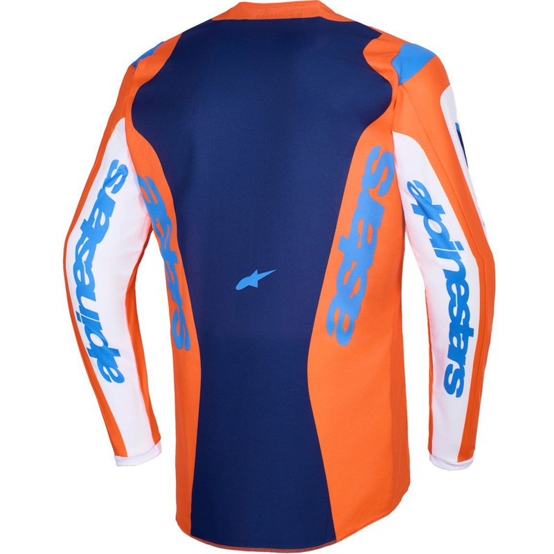 Alpinestars Fluid Grid motorcross shirt oranje-blauw