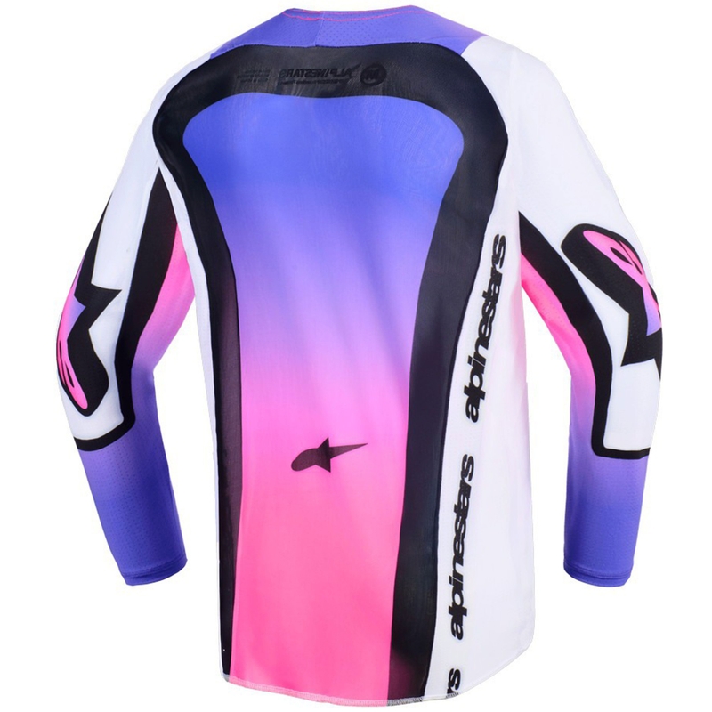 Alpinestars Supertech Vista Jeugd Kinder Motocross Jersey Wit-Paars-Zwart