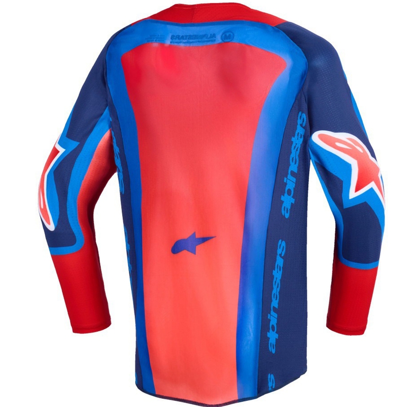 Alpinestars Supertech Vista Jeugd Kinder Motocross Jersey Donkerblauw-Koraal-Kobalt