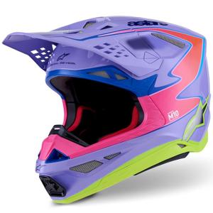 Alpinestars S-M10 JETT LAWRENCE R01 crosshelm paars-fluo roze-fluo geel