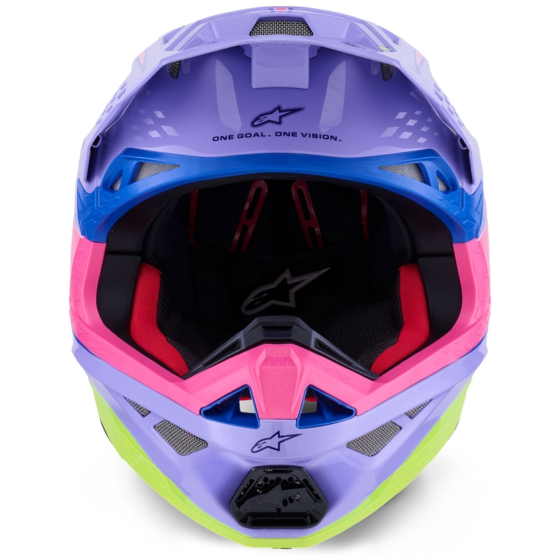 Alpinestars S-M10 JETT LAWRENCE R01 crosshelm paars-fluo roze-fluo geel