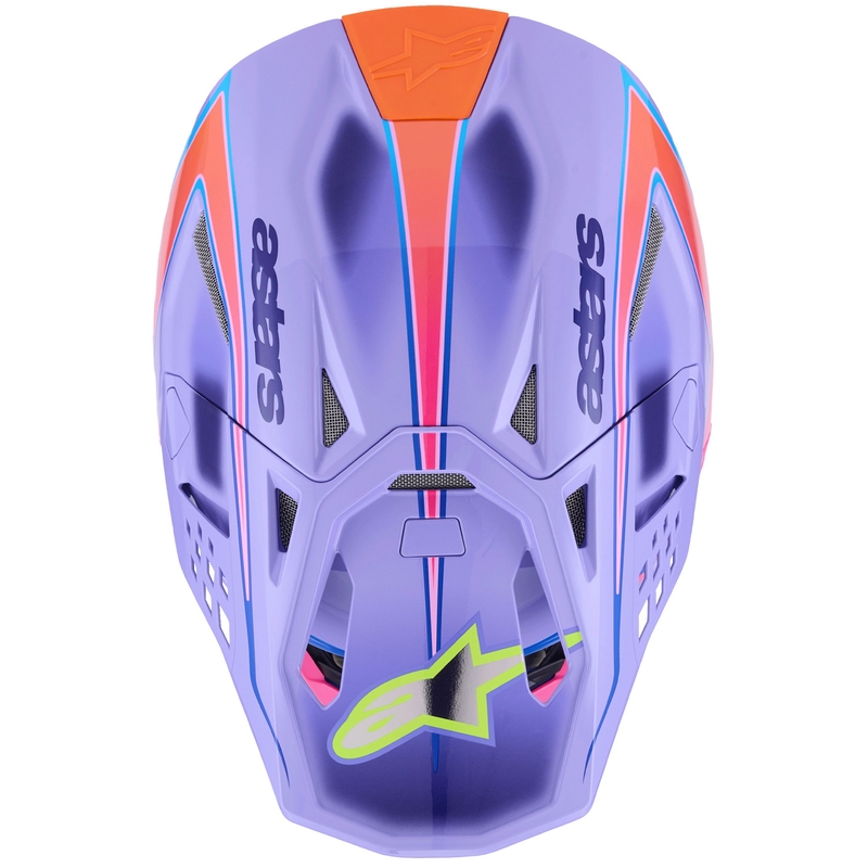 Alpinestars S-M10 JETT LAWRENCE R01 crosshelm paars-fluo roze-fluo geel