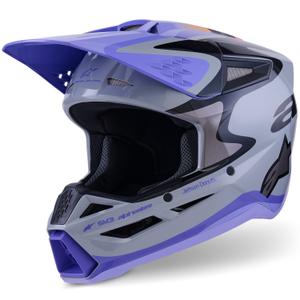 Alpinestars S-M3 JETT LAWRENCE edition kindercrosshelm grijs-paars-zwart