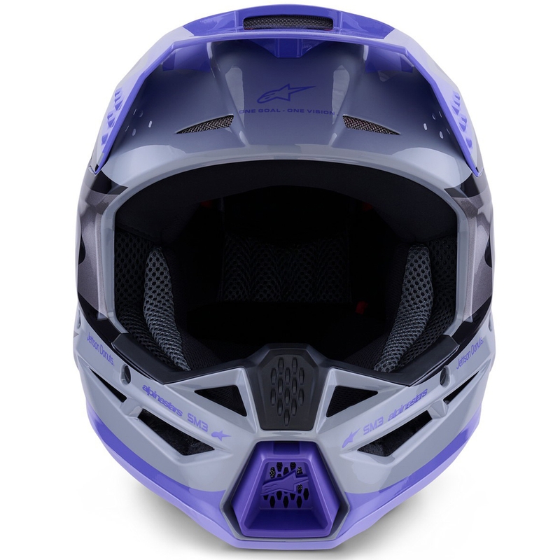 Alpinestars S-M3 JETT LAWRENCE edition kindercrosshelm grijs-paars-zwart